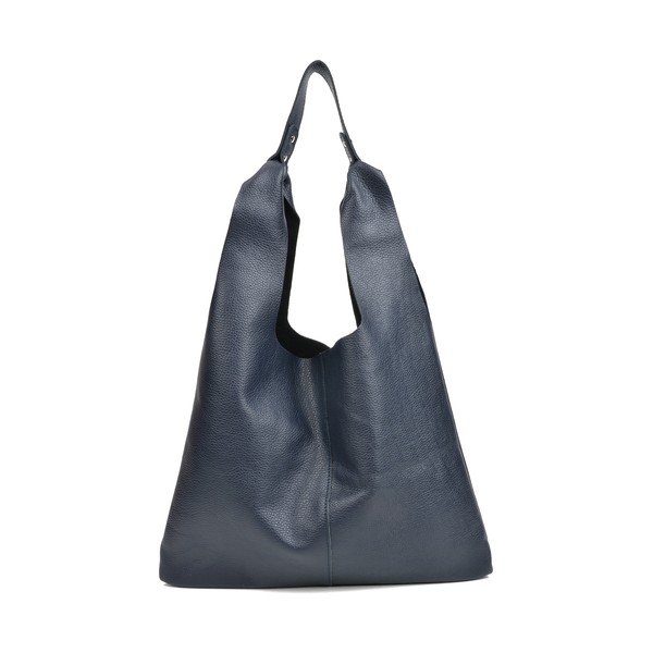 Tmavomodrá kožená kabelka Sofia Cardoni Hobo-image-3
