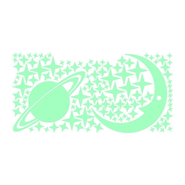 Svietiace samolepky na stenu Ambiance Moon and Planets-image-1