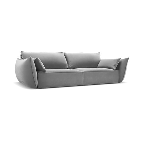 Svetlosivá zamatová pohovka 208 cm Vanda – Mazzini Sofas-image-2