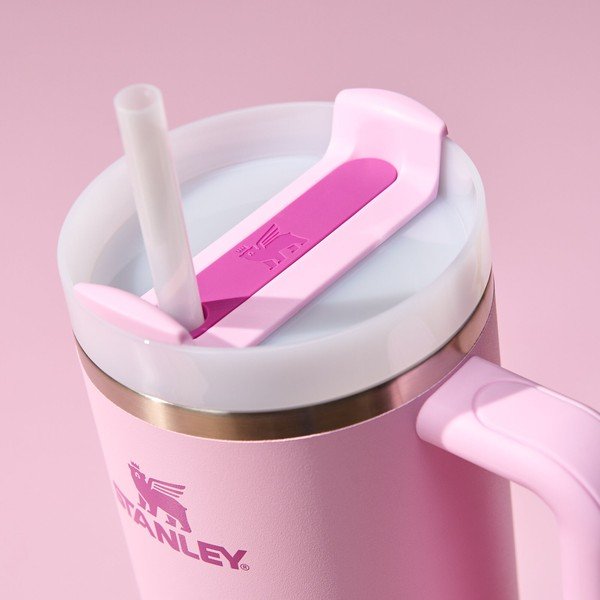 Ružová termoska so slamkou z nehrdzavejúcej ocele 1,18 l Quencher H2.0 FlowState Tumbler Cherry Blossom – Stanley-image-3