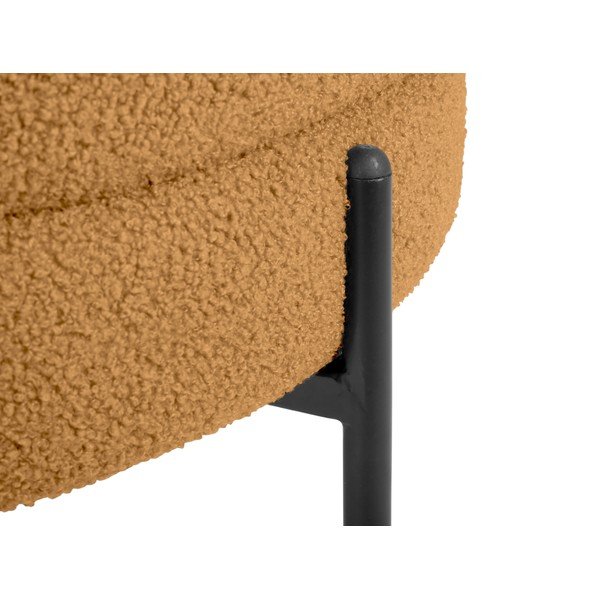 Svetlohnedé kreslo z textílie buklé Noble – Leitmotiv-image-1