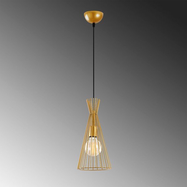 Závesné svietidlo v zlatej farbe s kovovým tienidlom ø 20 cm Mezopotamya – Opviq lights-image-4
