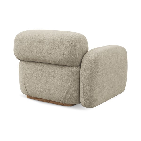 Béžový modul pohovky z textílie buklé (ľavý roh) Ailani – Makamii-image-3