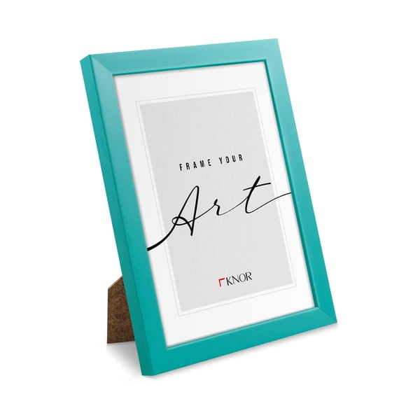 Tyrkysovomodrý stojací/na stenu rámček 20x26 cm – knor