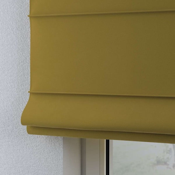 Žltá rímska roleta 170x160 cm Posh Velvet - Yellow Tipi-image-4