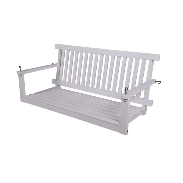 Biela drevená záhradná hojdačka Augusta - Garden Pleasure-image-1