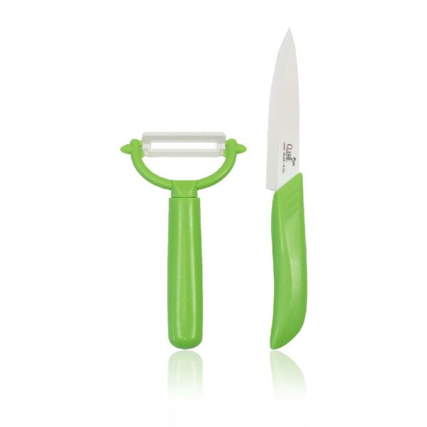 Set noža a škrabky Classe Green (2 ks)