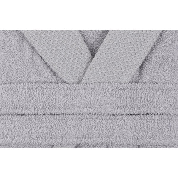 Sivý bavlnený župan veľkosť M Cappa – Foutastic-image-3