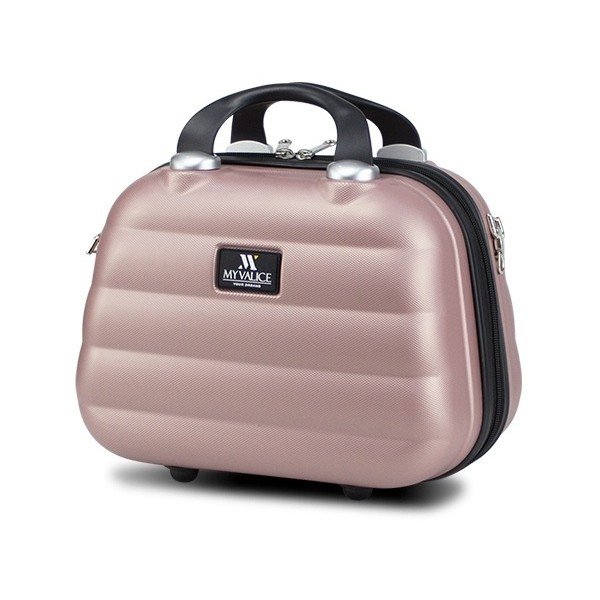 Ružový dámsky príručný cestovný kufrík My Valice SMART BAG RESSNO Make Up & Hand Suitcase
