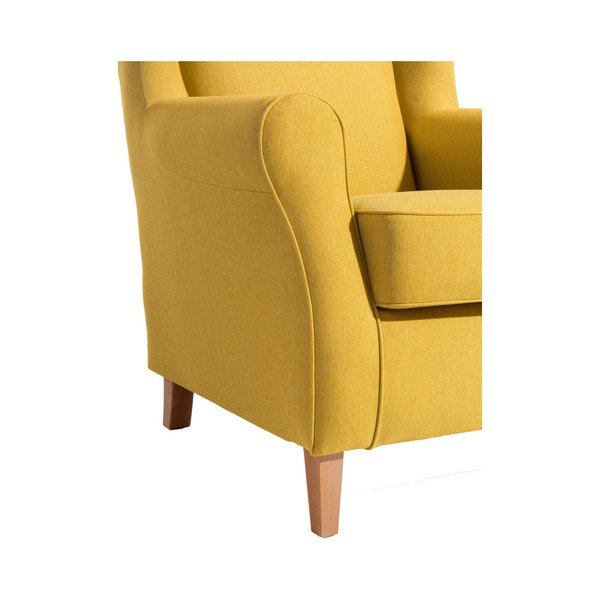 Žlté kreslo ušiak Max Winzer Lorris Yellow-image-1