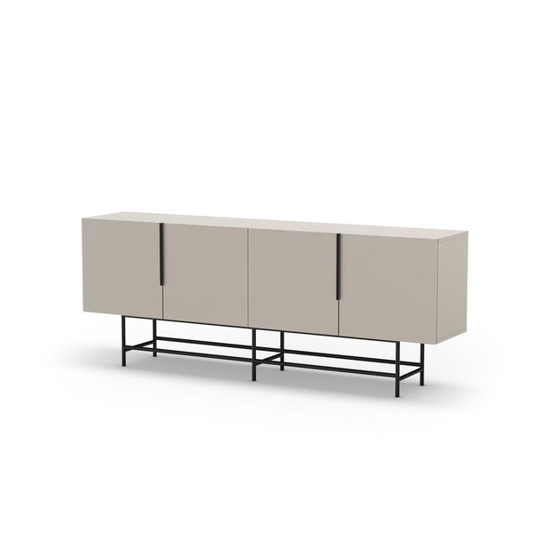 Krémová nízka komoda 200x77,5 cm Eldia – Marckeric-image-4