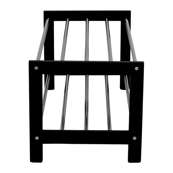 Čierna polička na topánky z topoľového dreva Padova - House Nordic-image-4