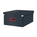 Sivý kartónový úložný box s vekom 48x37x20 cm Click&Store – Leitz