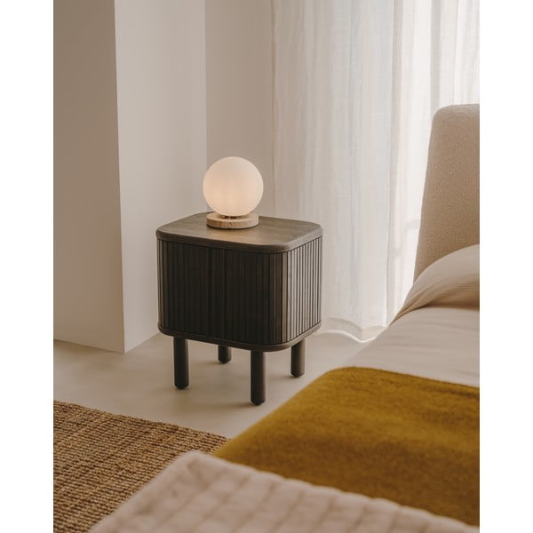 Tmavohnedý nočný stolík Mailen – Kave Home-image-1