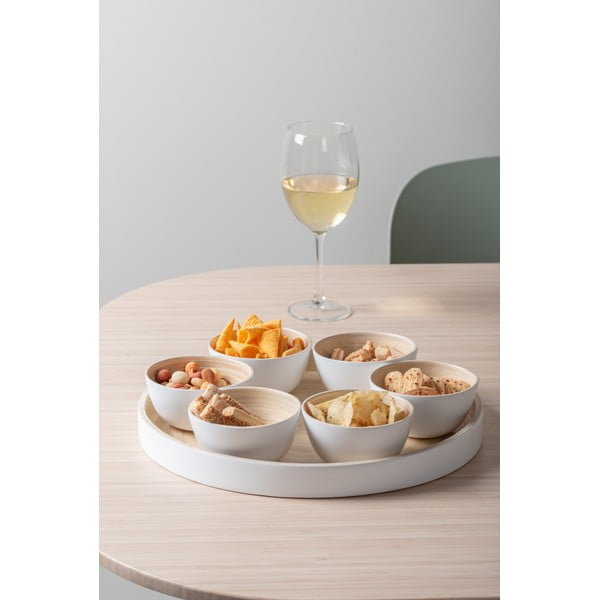 Biela bambusová servírovacia súprava ø 32 cm Puro – PT LIVING-image-1