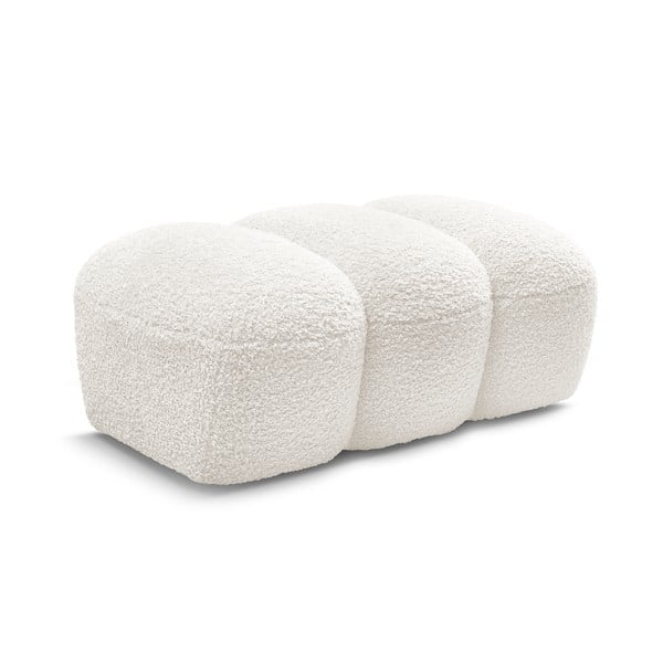 Biela podnožka z textílie buklé Hippolyte – Bobochic Paris-image-3