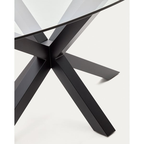 Jedálenský stôl so sklenenou doskou 100x200 cm Argo – Kave Home-image-4