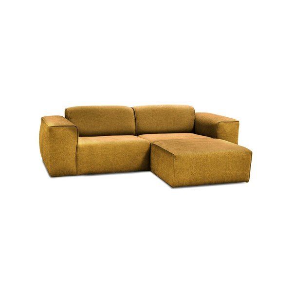 Žltá trojmiestna pohovka s pufom Cosmopolitan Design Phoenix-image-1