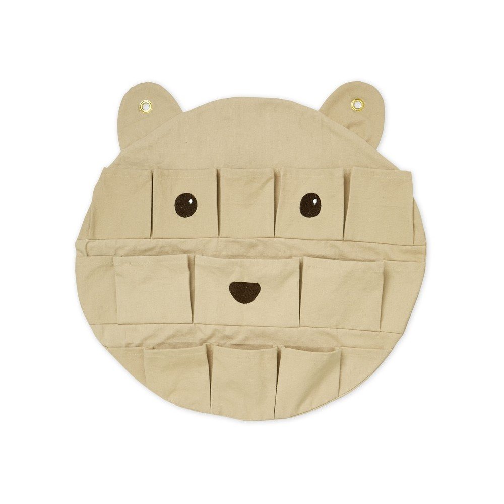 E-shop Svetlohnedý látkový detský organizér na hračky 50x5x50 cm Bear – Cam Cam Copenhagen