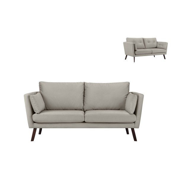 Svetlosivá trojmiestna pohovka Mazzini Sofas Cotton-image-1