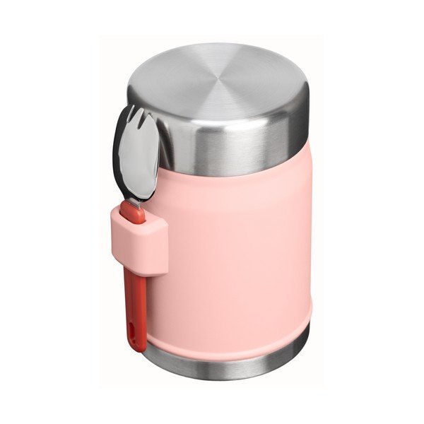 Broskyňová termoska na jedlo z nehrdzavejúcej ocele 400 ml Legendary Food Jar + Spork Peach Rose – Stanley-image-3