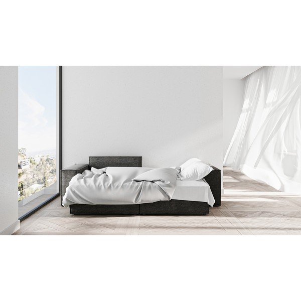 Antracitovosivá rozkladacia variabilní rohová pohovka Ghado Melow-image-4