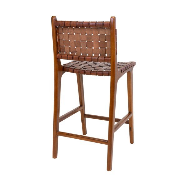 Hnedá barová stolička z teakového dreva 101 cm Perugia – House Nordic-image-4