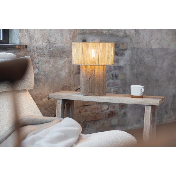 Stolová lampa v prírodnej farbe s tienidlom z juty (výška  38 cm) Soga – Markslöjd-image-4