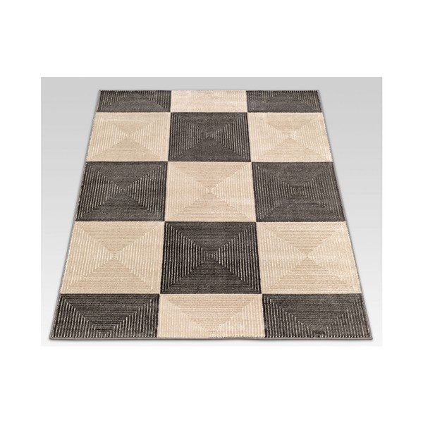 Koberec Webtappeti Reflex Brown Chess, 140 × 200 cm-image-1