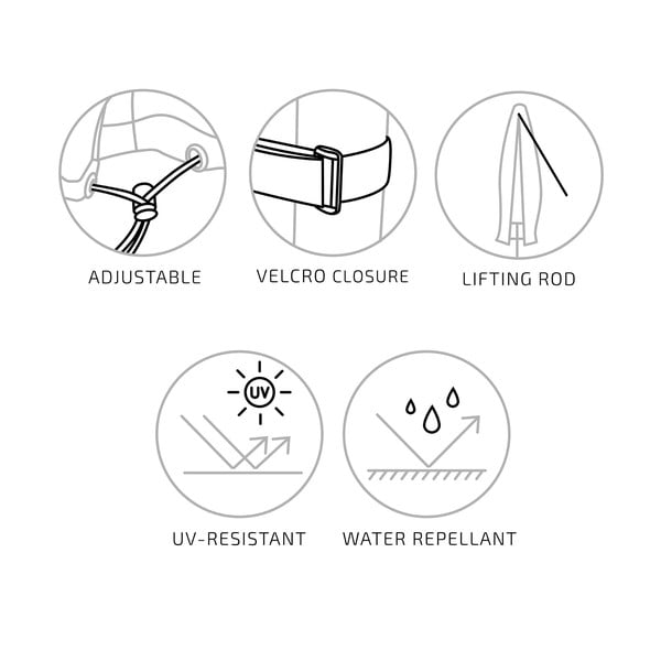 Čierny obal na slnečník ø 35 cm – House Nordic-image-2