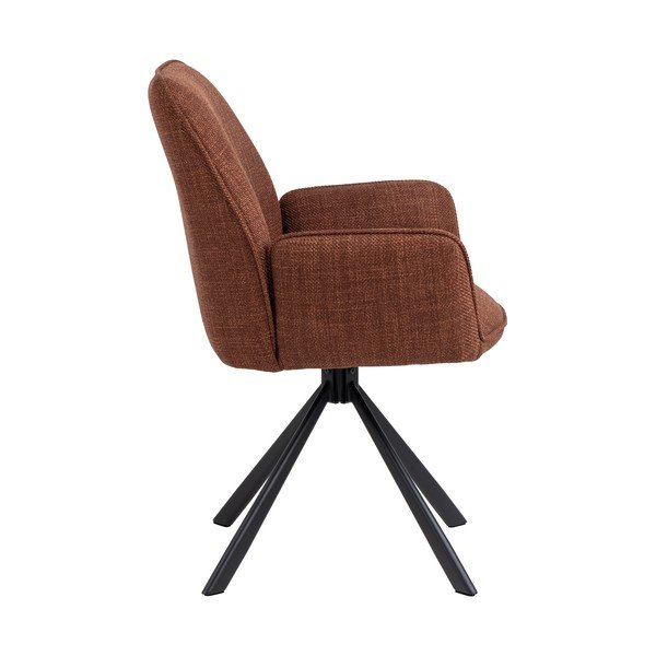 Čalúnené jedálenské kreslá v súprave s podrúčkami 2 ks v tehlovej farbe Glenda – Actona-image-3