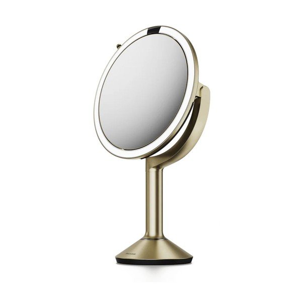 Kozmetické zrkadlo s osvetlením/zväčšovacie (zväčšenie 5x/zväčšenie 10x) ø 20 cm Trio – simplehuman