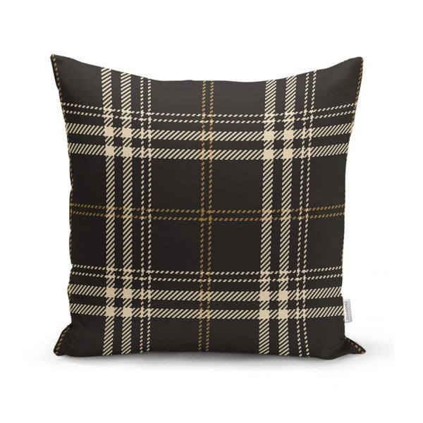 Čierno-béžová dekoratívna obliečka na vankúš Minimalist Cushion Covers Flannel, 45 x 45 cm