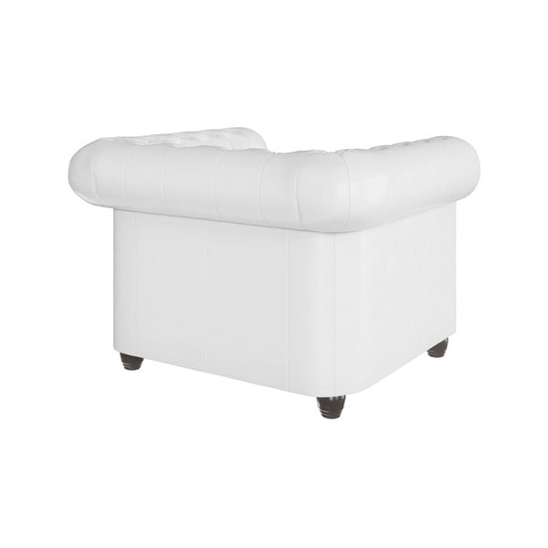 Biele kreslo z imitácie kože York - Ropez-image-2