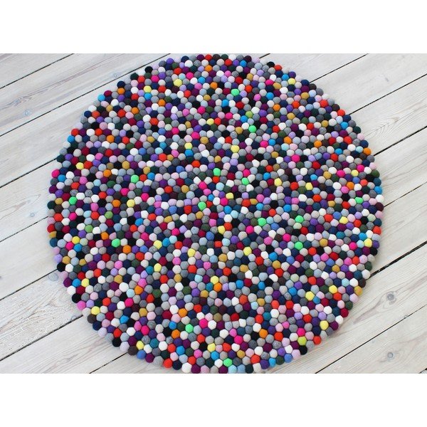 Guľôčkový vlnený koberec Wooldot Ball rugs Multi Pang, ⌀ 200 cm-image-1