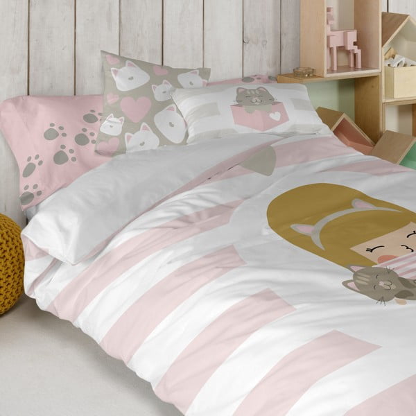 Obliečka na vankúš z čistej bavlny Happynois Kitty, 50 × 30 cm-image-1