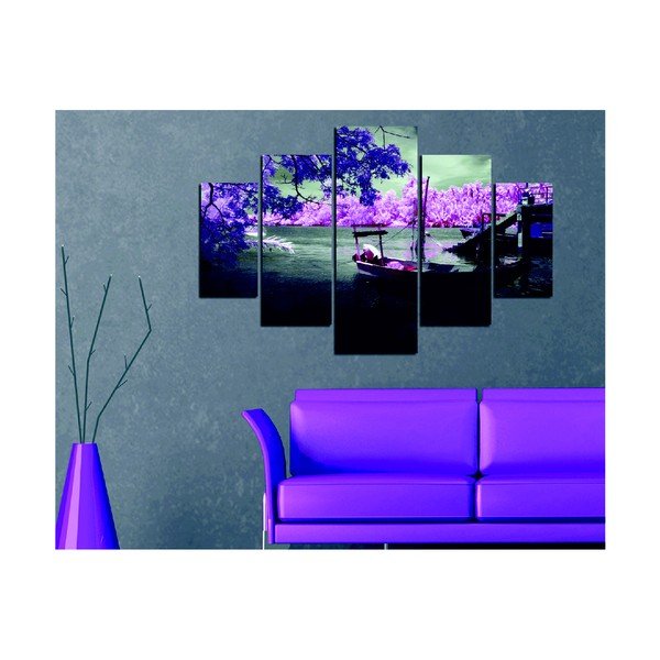 Viacdielny obraz Purple Water, 92 × 56 cm-image-1