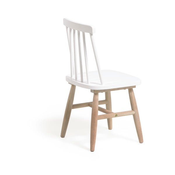 Biela detská stolička z kaučukového dreva Kave Home Kristie-image-4