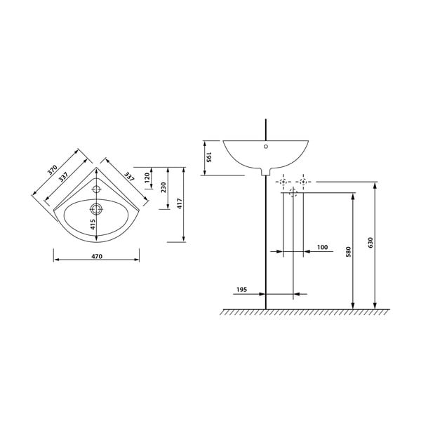 Biele keramické umývadlo 34x34 cm Luigi – Sapho-image-4