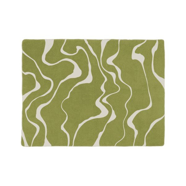 Zelená/krémovobiela deka 150x200 cm Felu – noo.ma