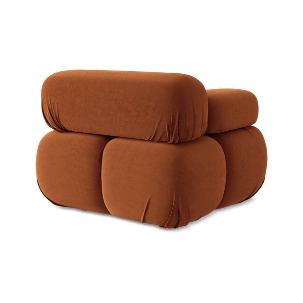 Oranžový zamatový modul pohovky (ľavý roh) Lokua – Makamii-image-4