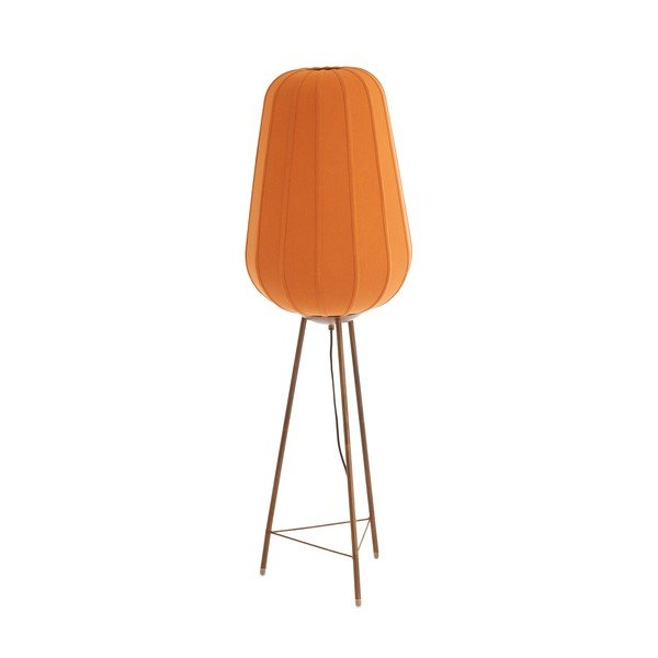 Stojacia lampa v terakotovej farbe s textilným tienidlom (výška  133 cm) Bibury – Light & Living