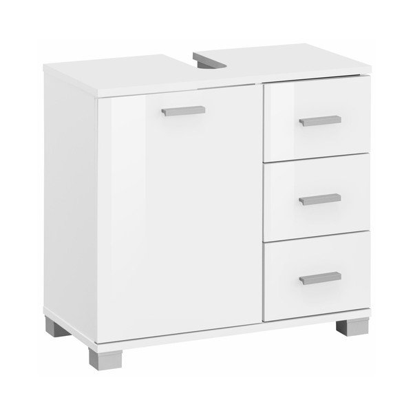 Biela drevená skrinka pod umývadlo Støraa Rhonda-image-1