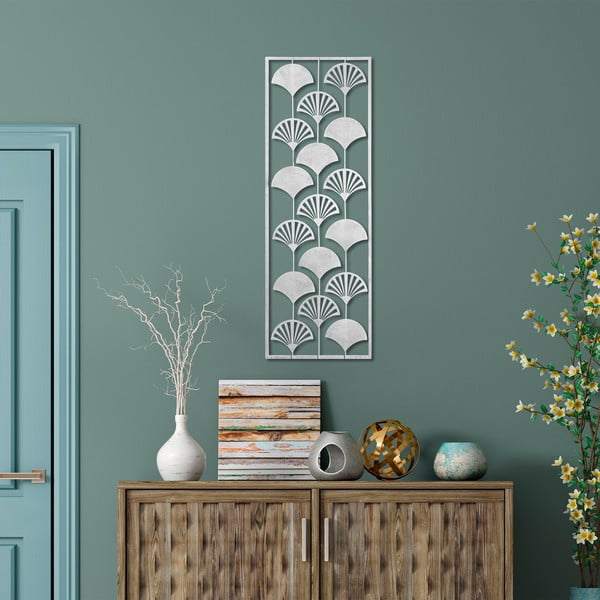 Kovová nástenná dekorácia 32x90 cm Gingko – Wallity-image-1
