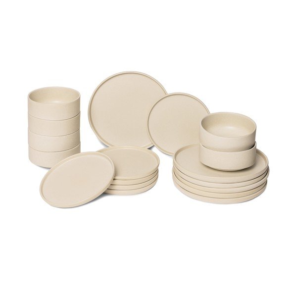 18-dielna súprava béžovej kameniny Bonami selection Malia