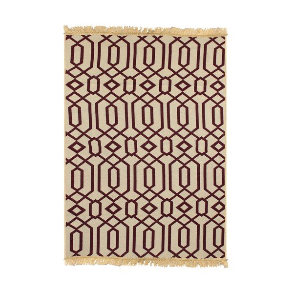 Vínovočervený koberec Ya Rugs Kenar, 80 × 150 cm
