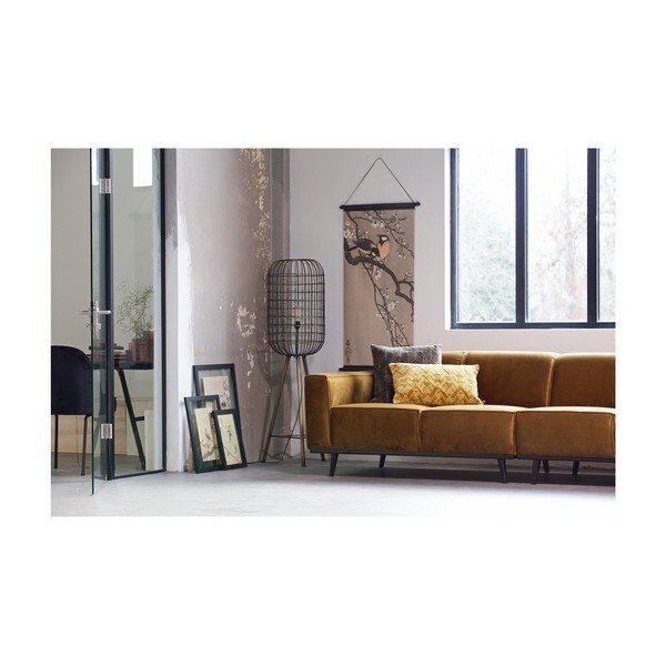 Horčicovo-žltý balvnený vankúš BePureHome, 40 × 60 cm-image-3