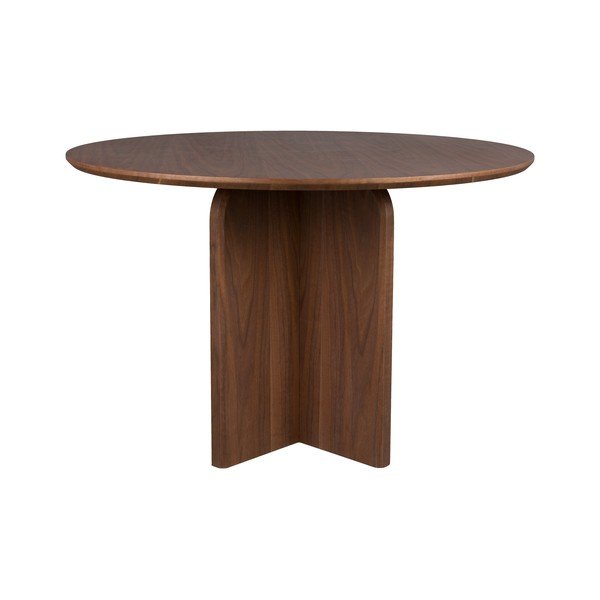 Okrúhly jedálenský stôl v dekore orecha ø 120 cm Laurent – White Label-image-2