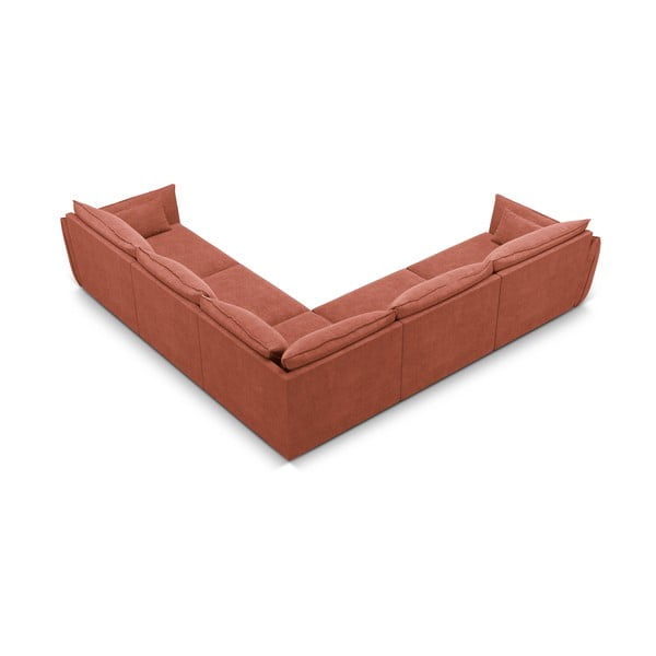 Červená rohová pohovka (variabilná) Vanda - Mazzini Sofas-image-3