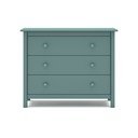 Nízka detská komoda z borovicového dreva v petrolejovej farbe 100x80 cm Max – Marckeric